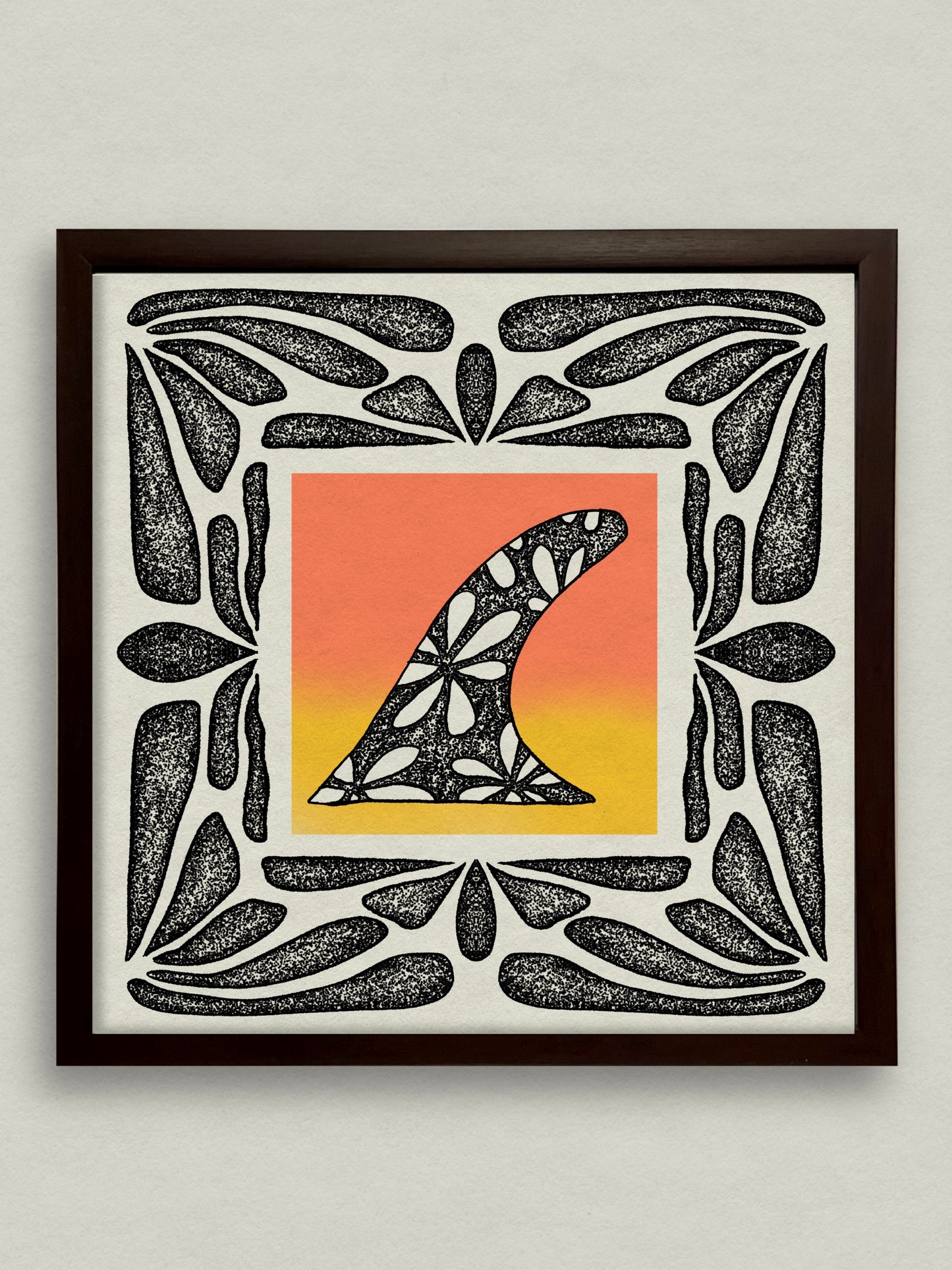 Single Fin Fantasy 12x12 Framed Print