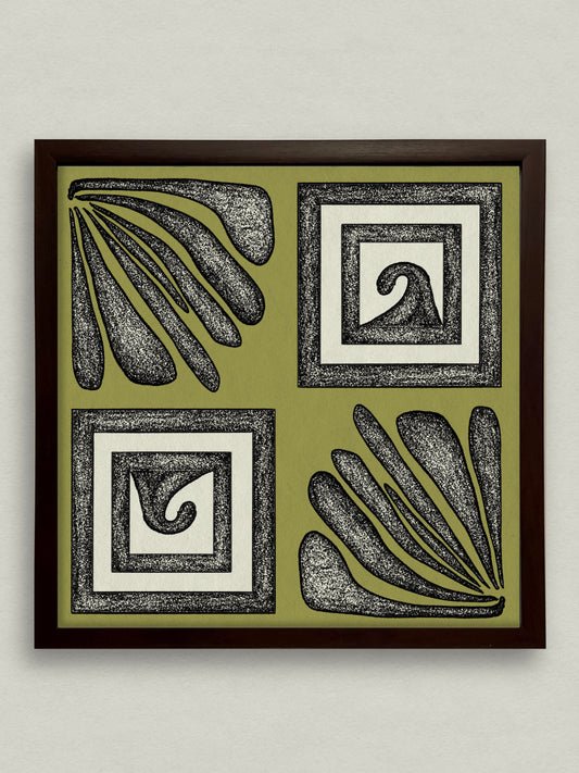 Ancient Markings 12x12 Framed Print