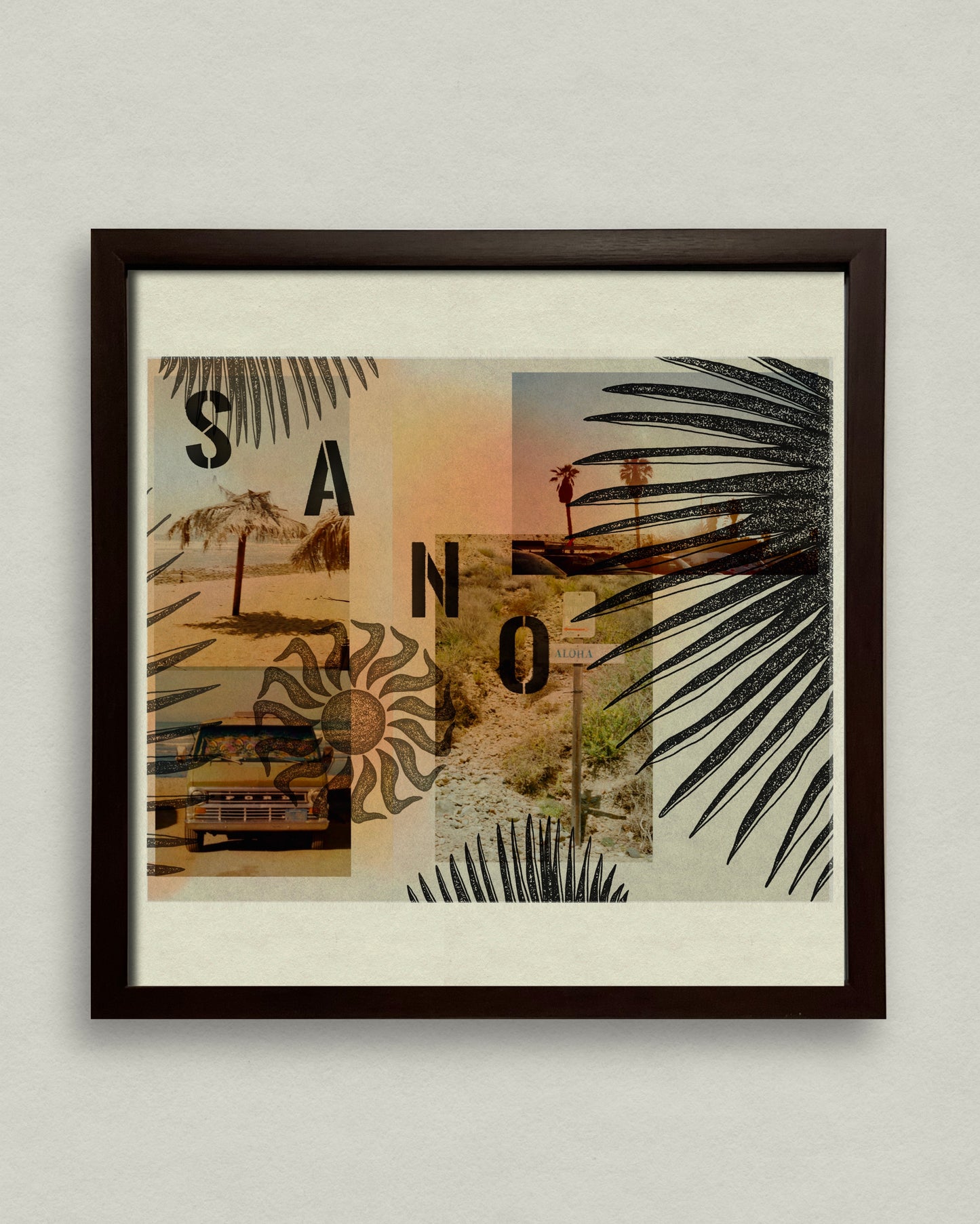 Sano Collage 12x12 Framed Print