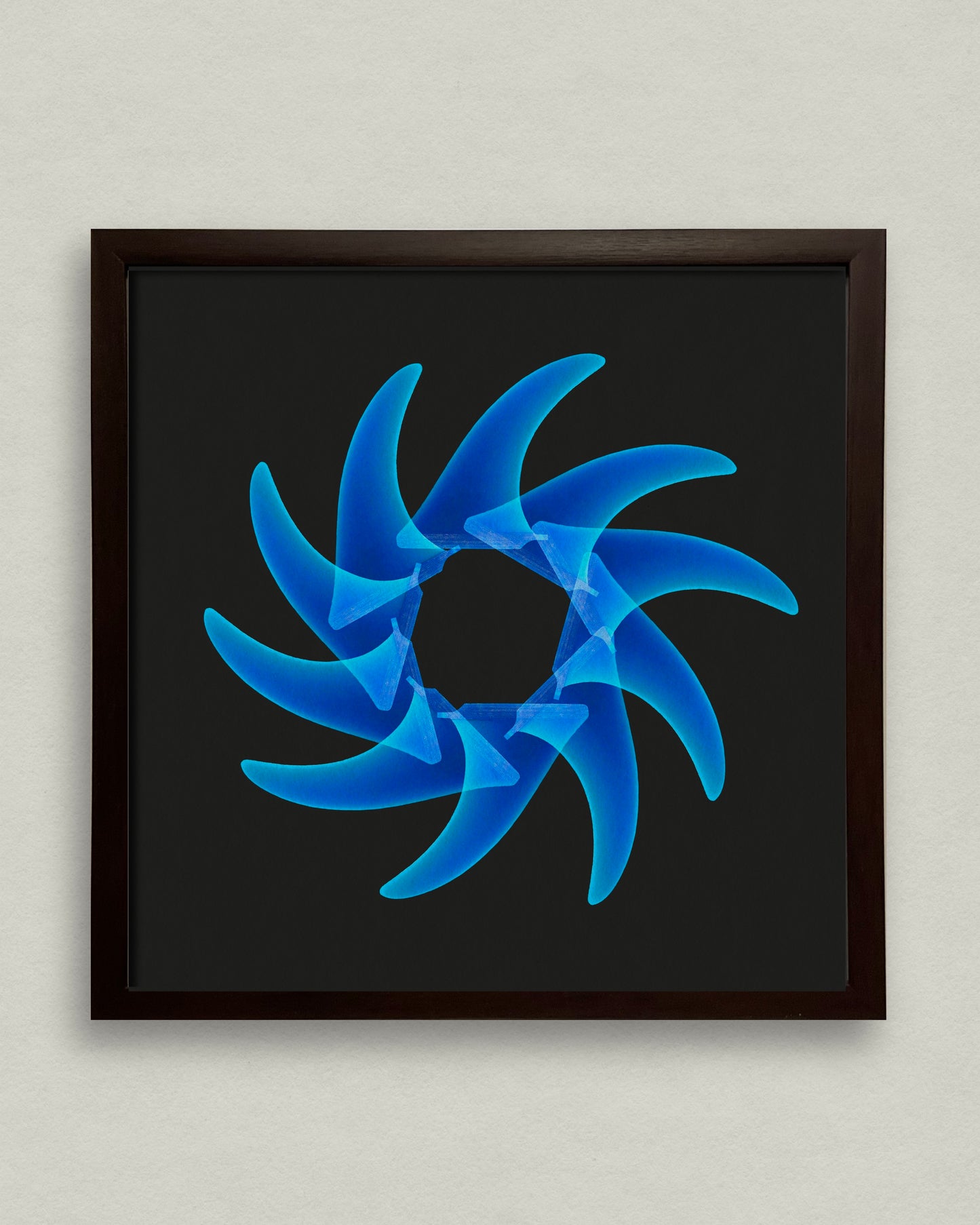 Spinning Fins 12x12 Framed Print