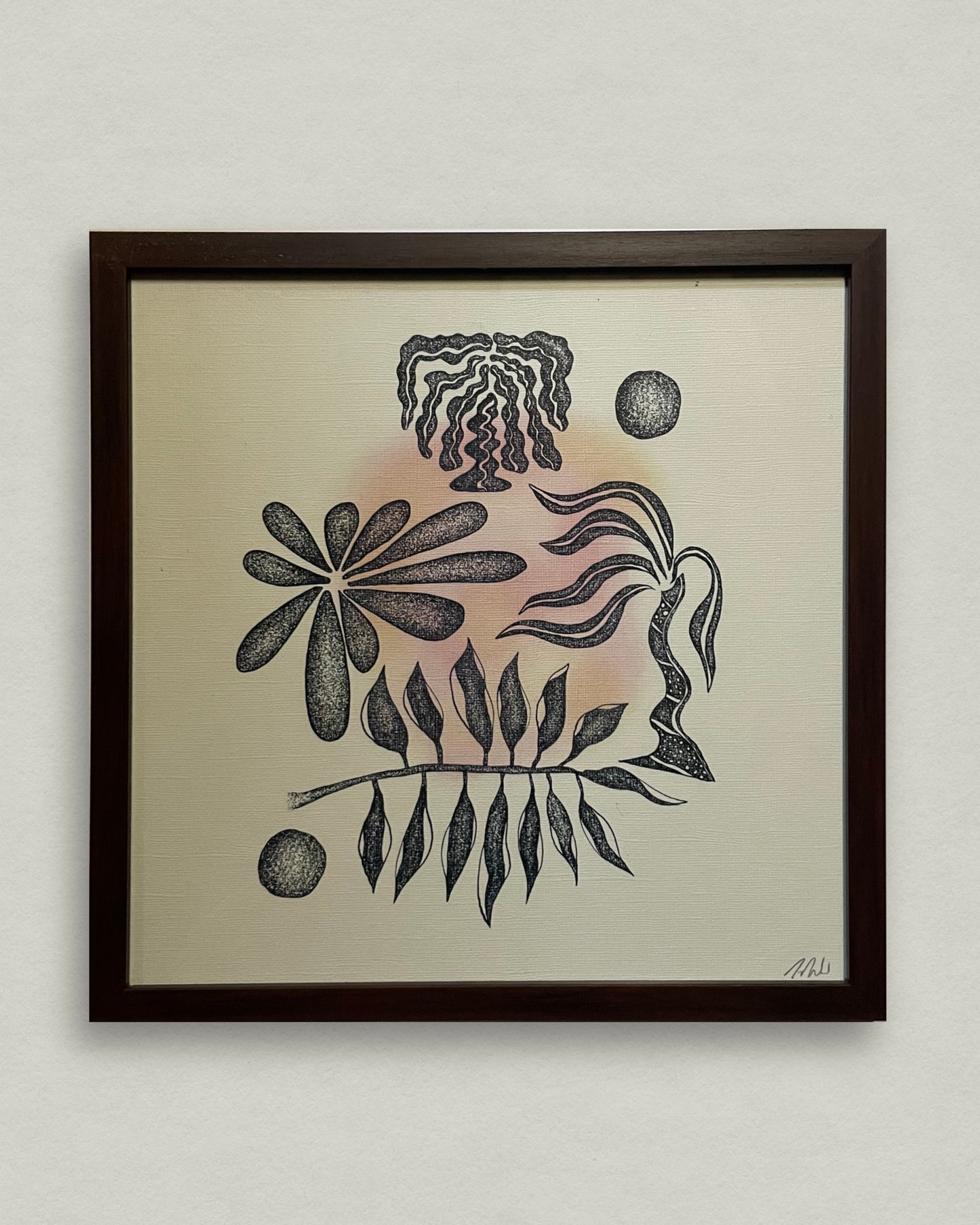 Wiggle Palms 12x12 Framed Print